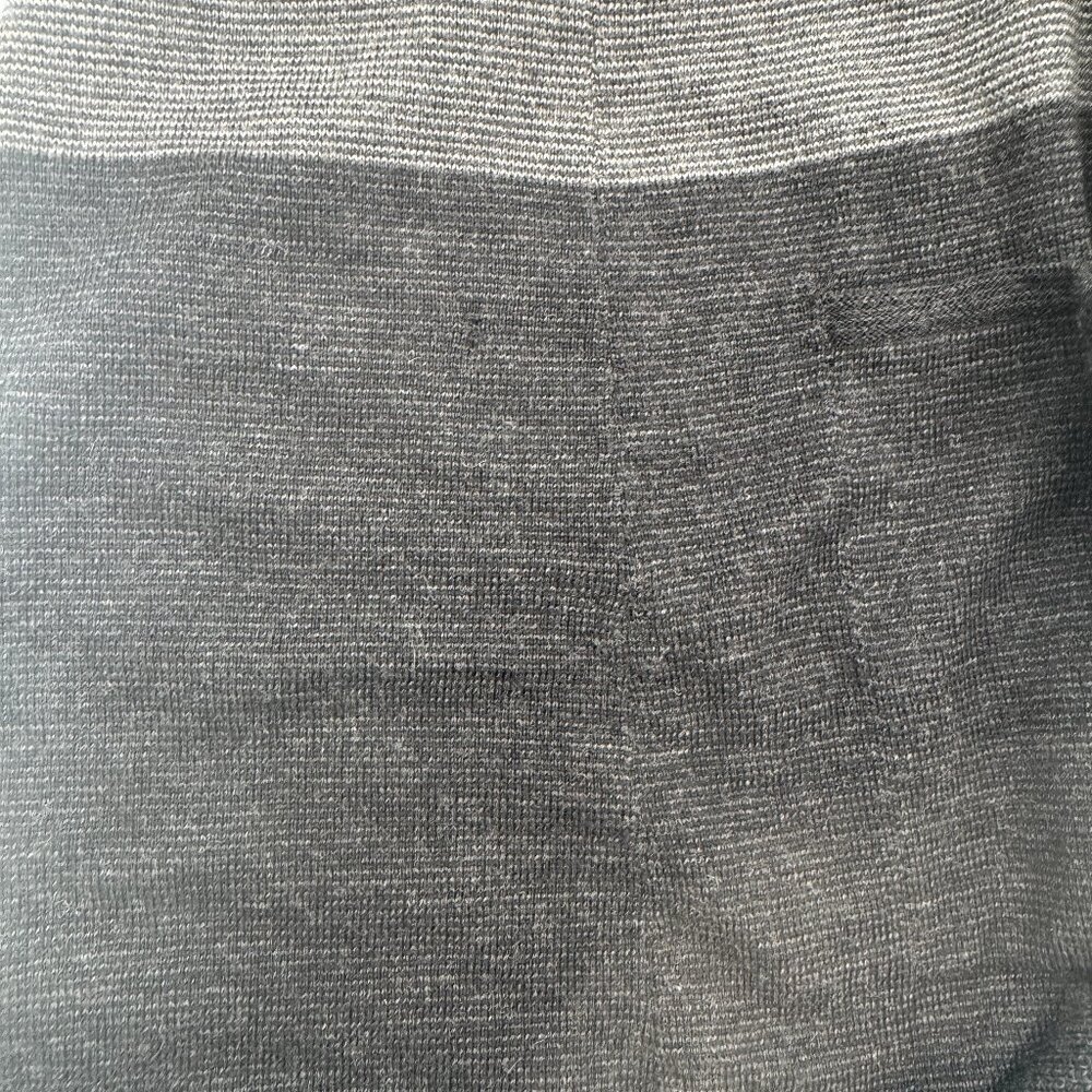 Eileen Fisher Merino Wool Gray Black Long Open Front Cardigan Large - Picture 7 of 8